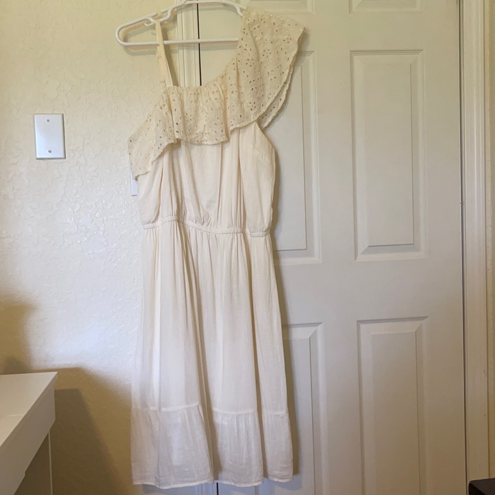 Gorgeous Off The Shoulder Cream Dress